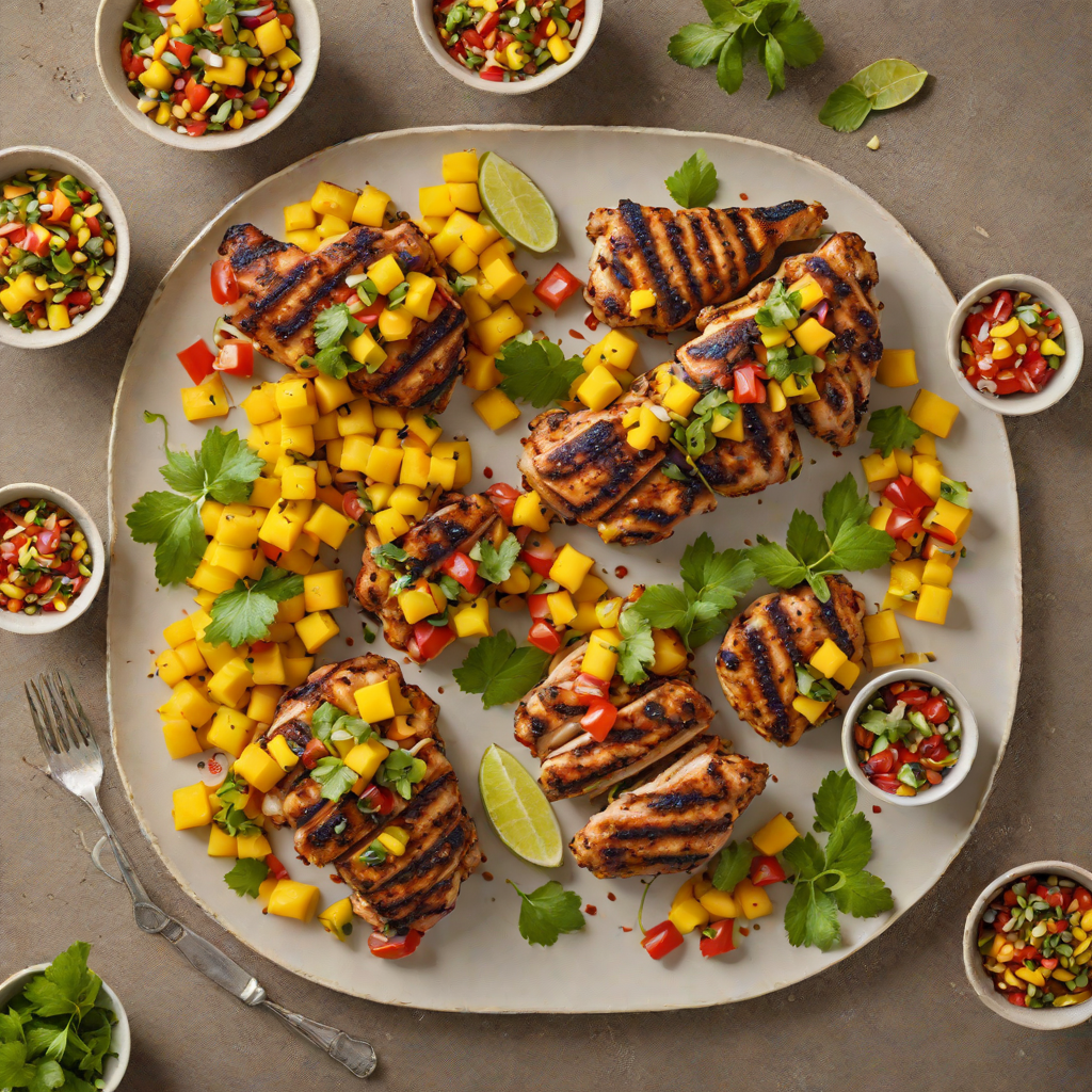 Grilled Jerk-Spiced Chicken with Mango Salsa