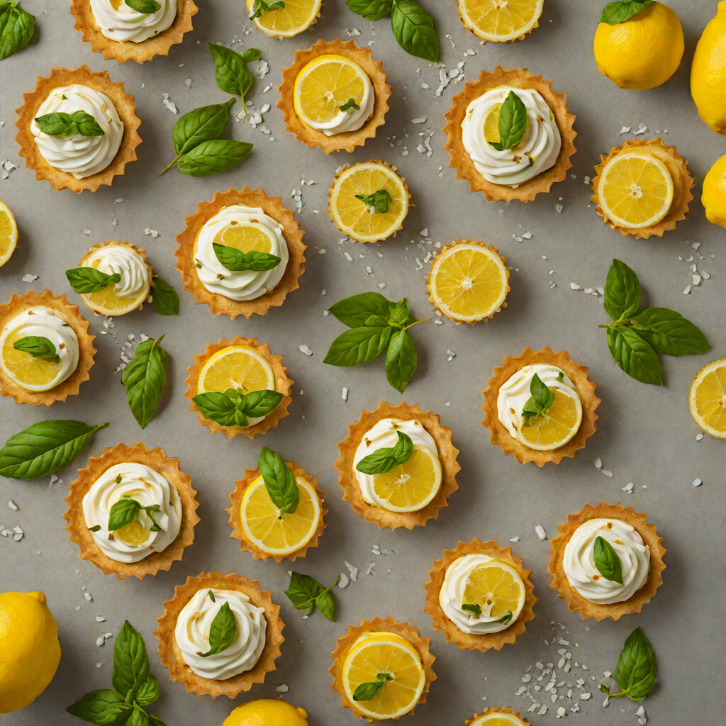 Lemon Basil Meringue Tartlets