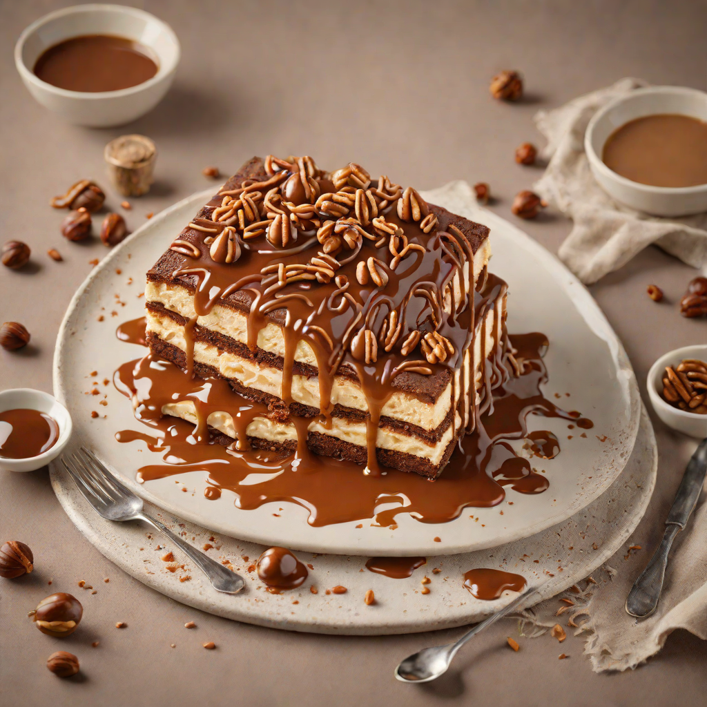 Chocolate-Chestnut Tiramisu with Caramel Drizzle