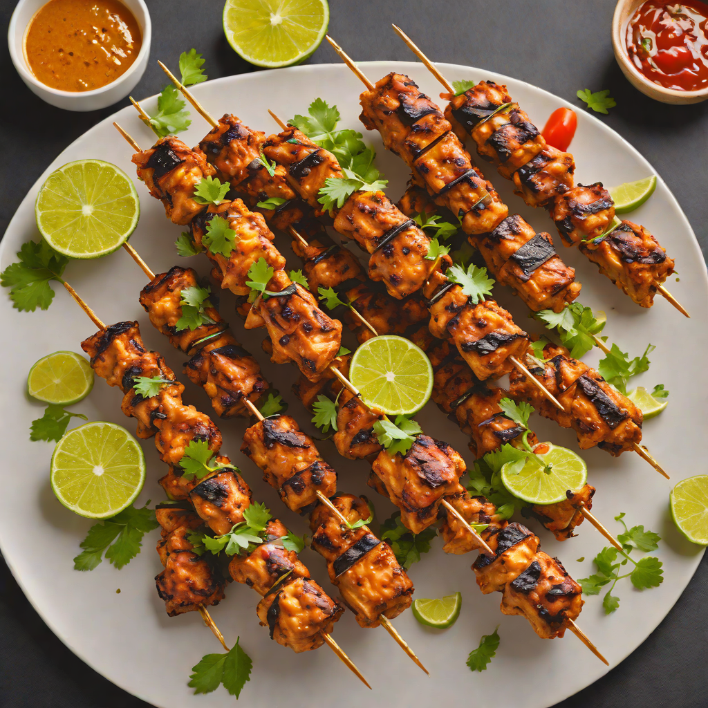 Whiskey Yogurt-Marinated Chicken Skewers
