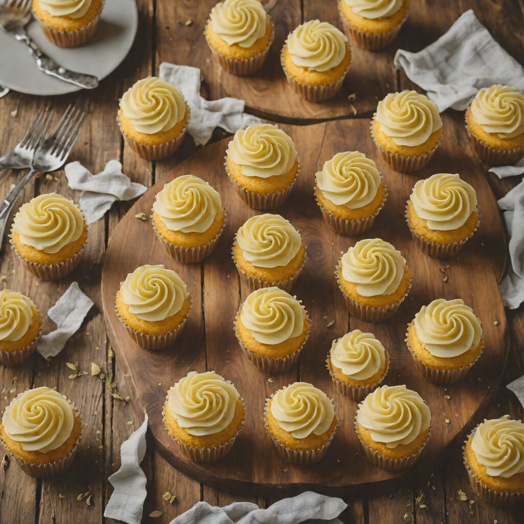 Vanilla Cupcakes with Piped Buttercream Swirls