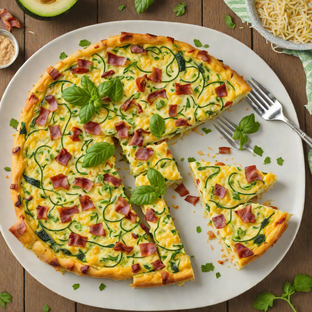 Cheesy Zucchini and Bacon Frittata