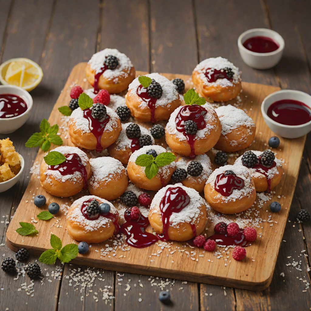Gluten-Free Beignets with Berry Sauce