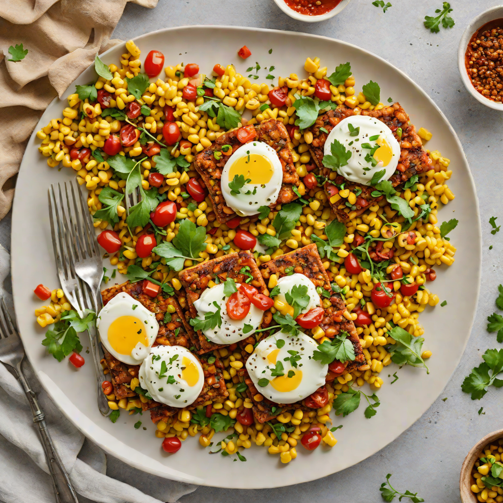Harissa-Spiced Chickpea and Corn Sheet Pan Hash