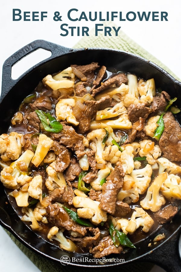 Crispy Garlic-Glazed Beef & Cauliflower Stir-Fry