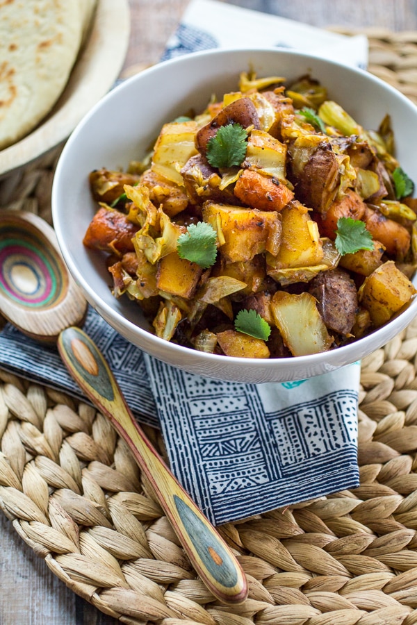 Berbere-Spiced Cabbage and Potato Stew (Atkilt) with Garlic and Turmeric