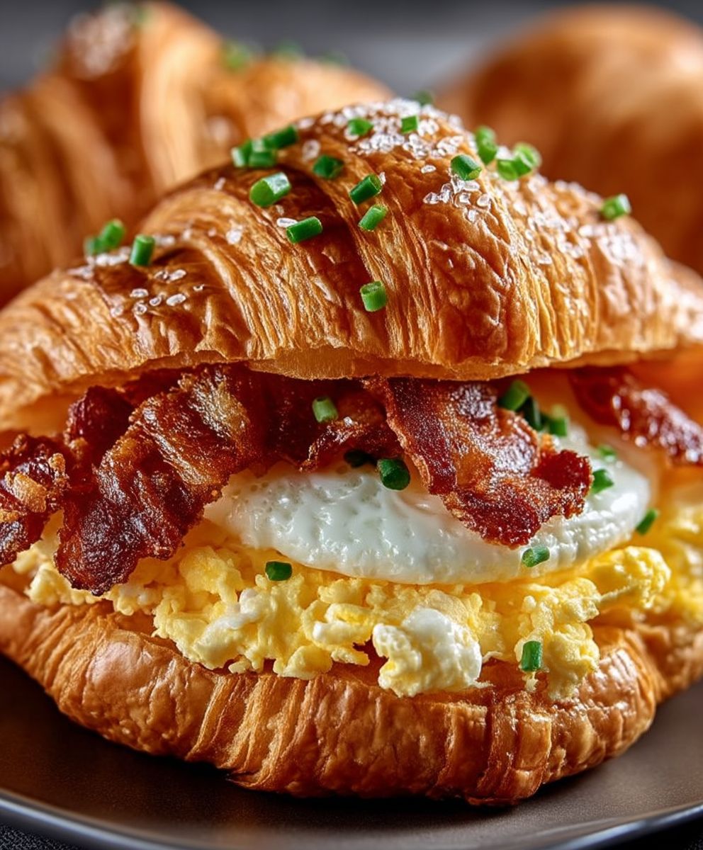 Air-Fried Bacon and Egg Cheese Croissant