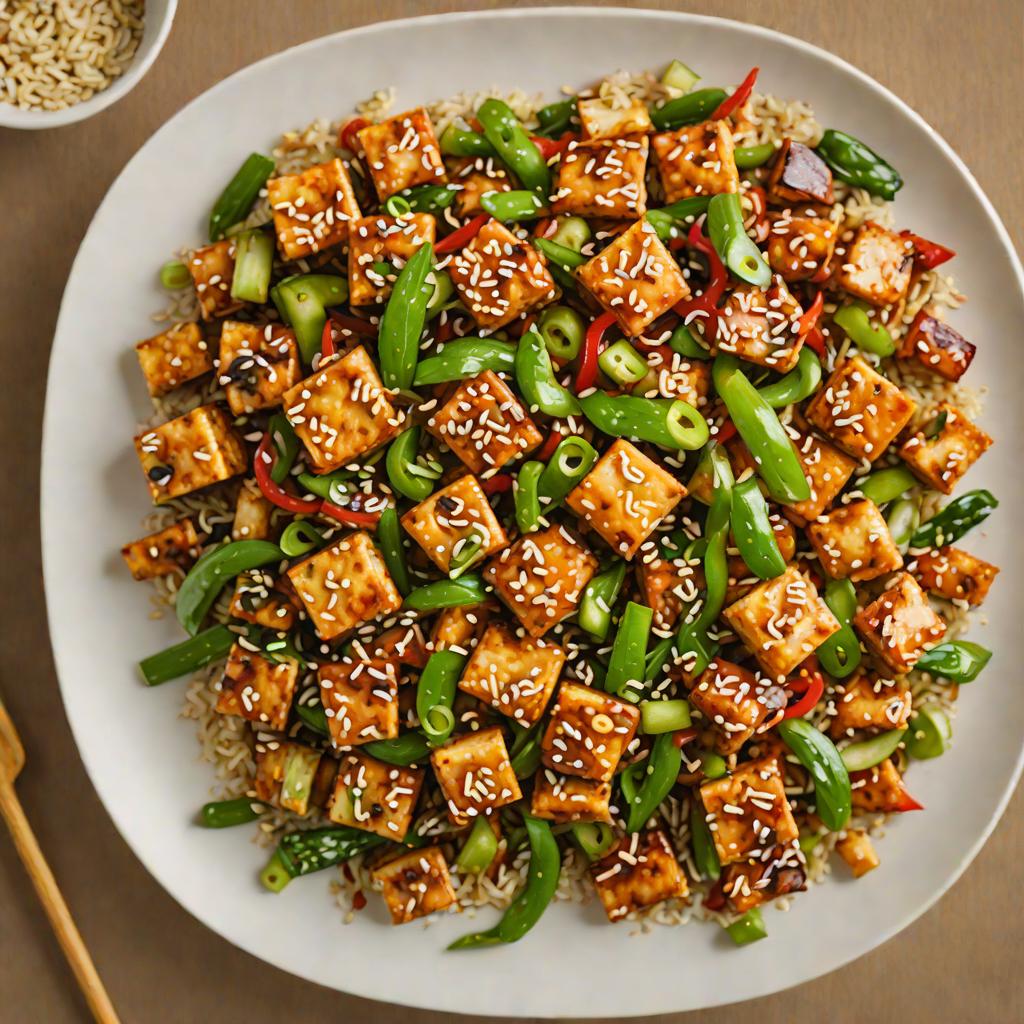 Half-Batch Spicy Korean Tofu Stir Fry with Sesame and Scallions