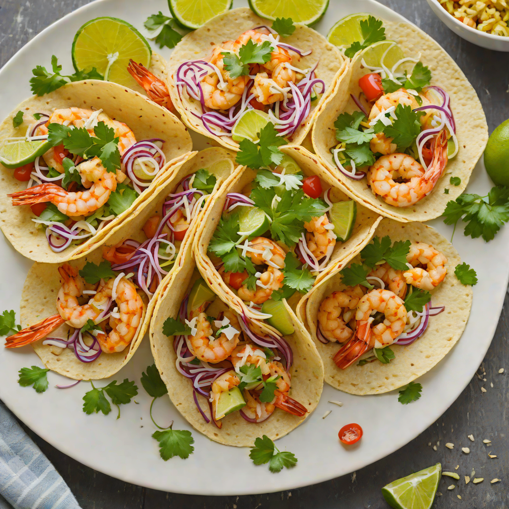 Pan-Seared Chile-Lime Shrimp Tacos with Cilantro Slaw