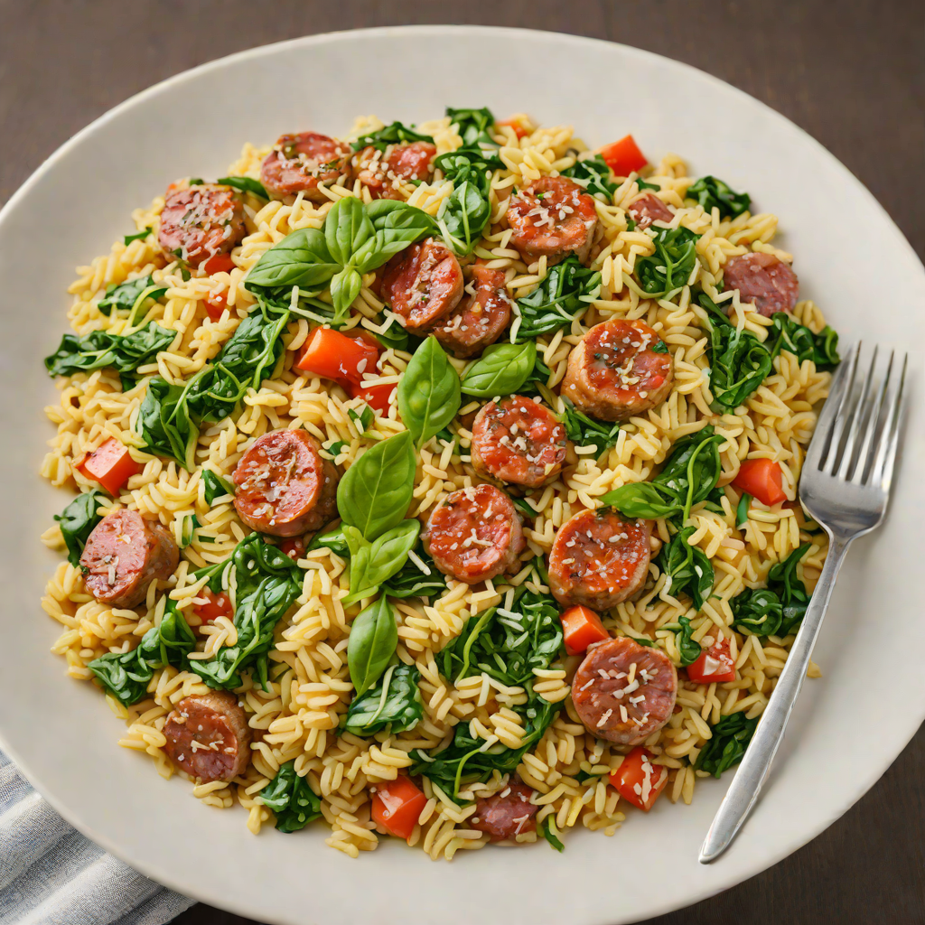 One-Pot Italian Sausage and Spinach Risotto