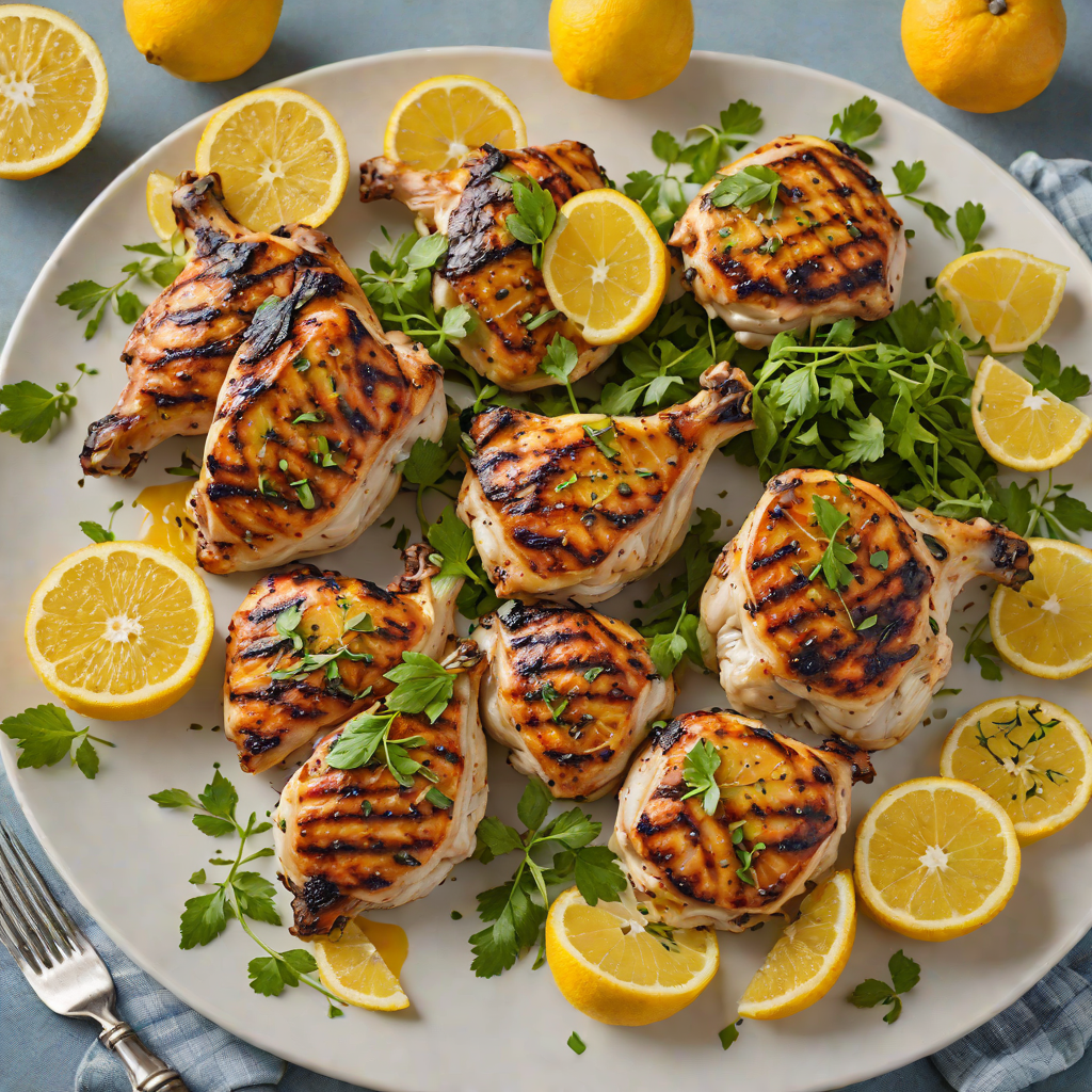 Charred Citrus and Herb-Grilled Chicken Thighs