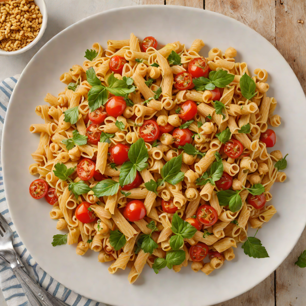 Simple Garlicky Chickpea and Tomato Pasta