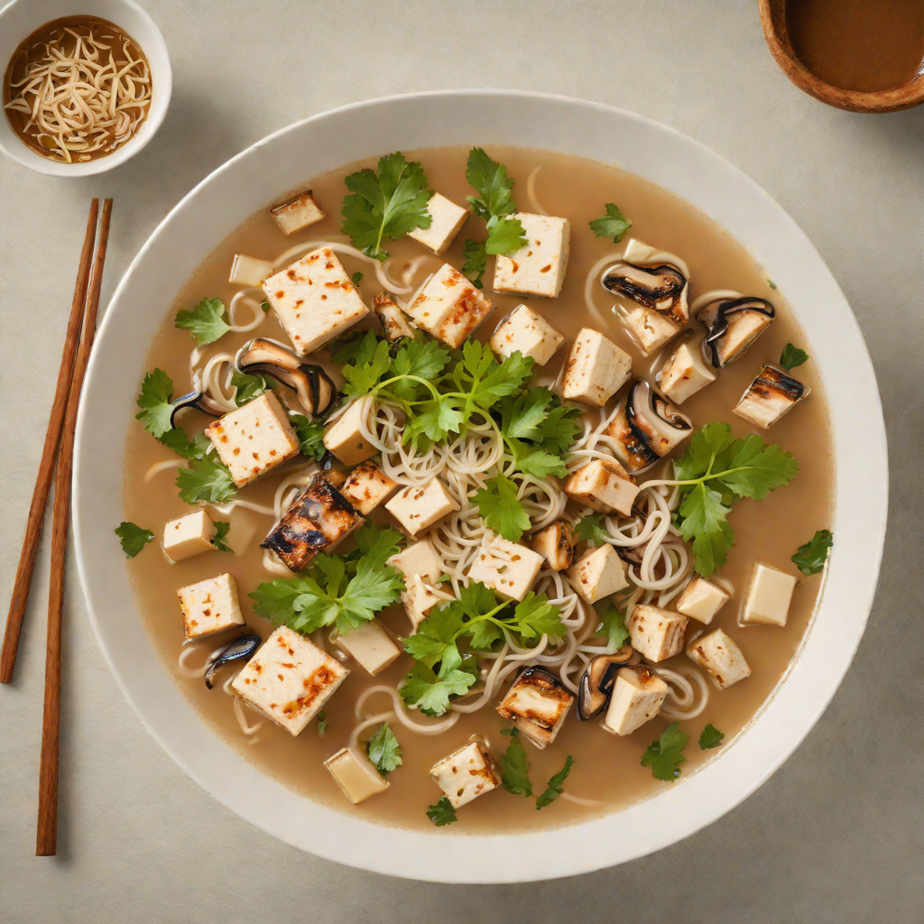 Pho-Inspired Mushroom and Tofu Soup