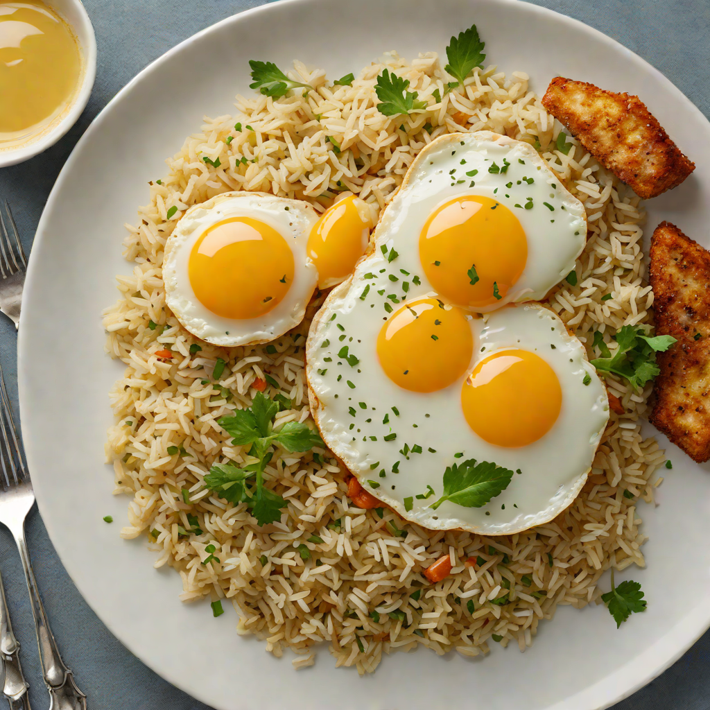 Garlic Butter Rice with Fried Egg
