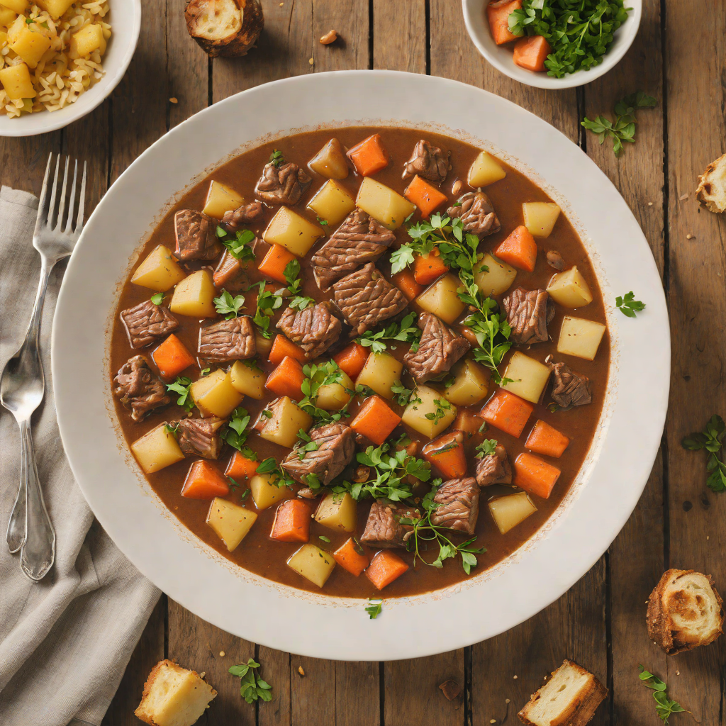 Slow-Cooked Southern Illinois Beef Stew with Root Vegetables