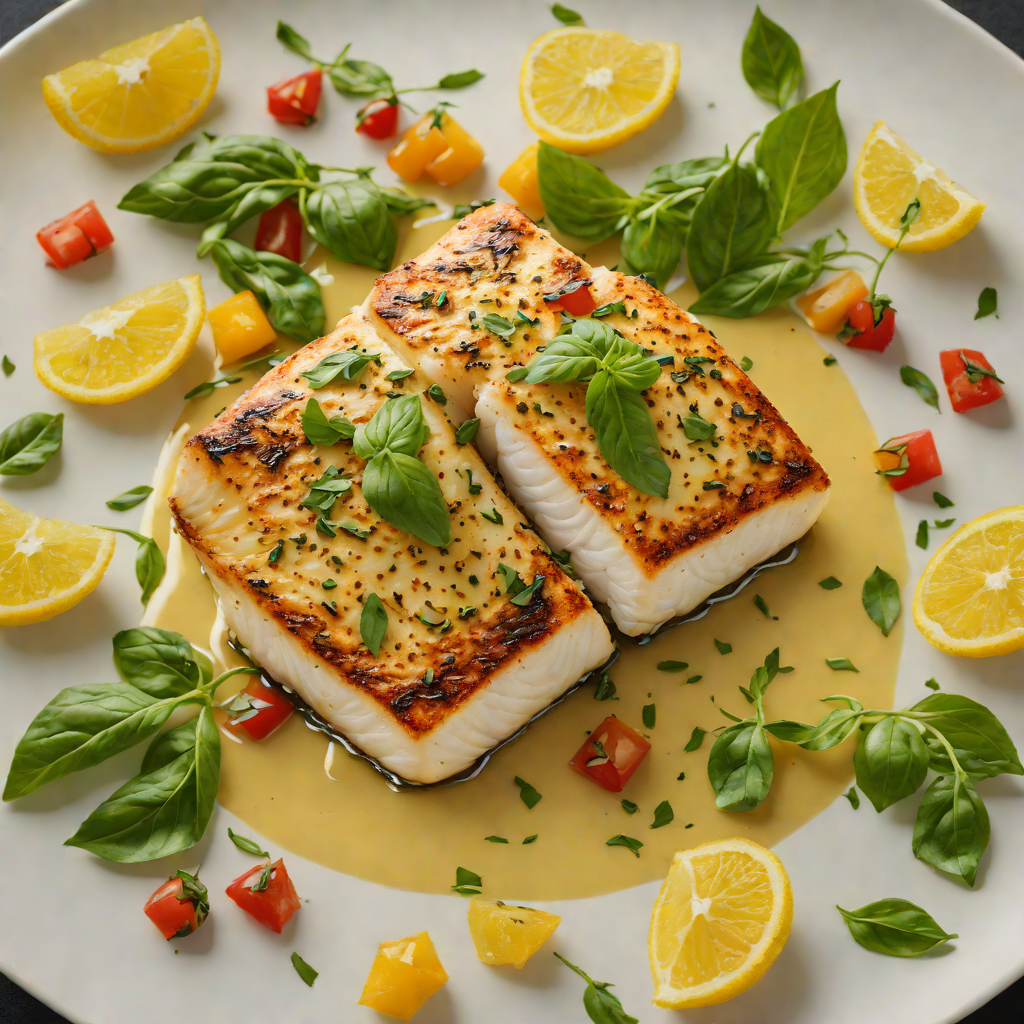 Pan-Seared Chilean Sea Bass with Citrus-Basil Vinaigrette
