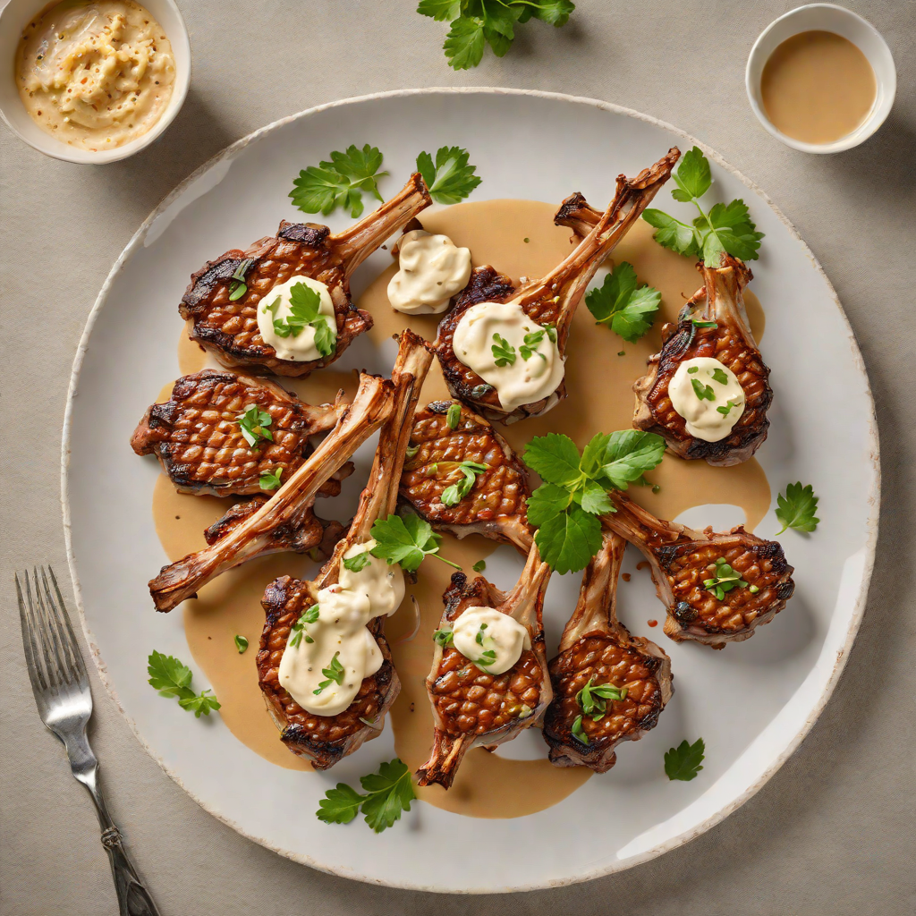 Pan-Seared Lamb Chops with Xinjiang Spiced Yogurt Sauce