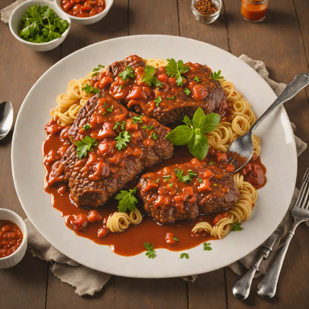 Swiss Steak Braised in Fire-Roasted Tomato Gravy