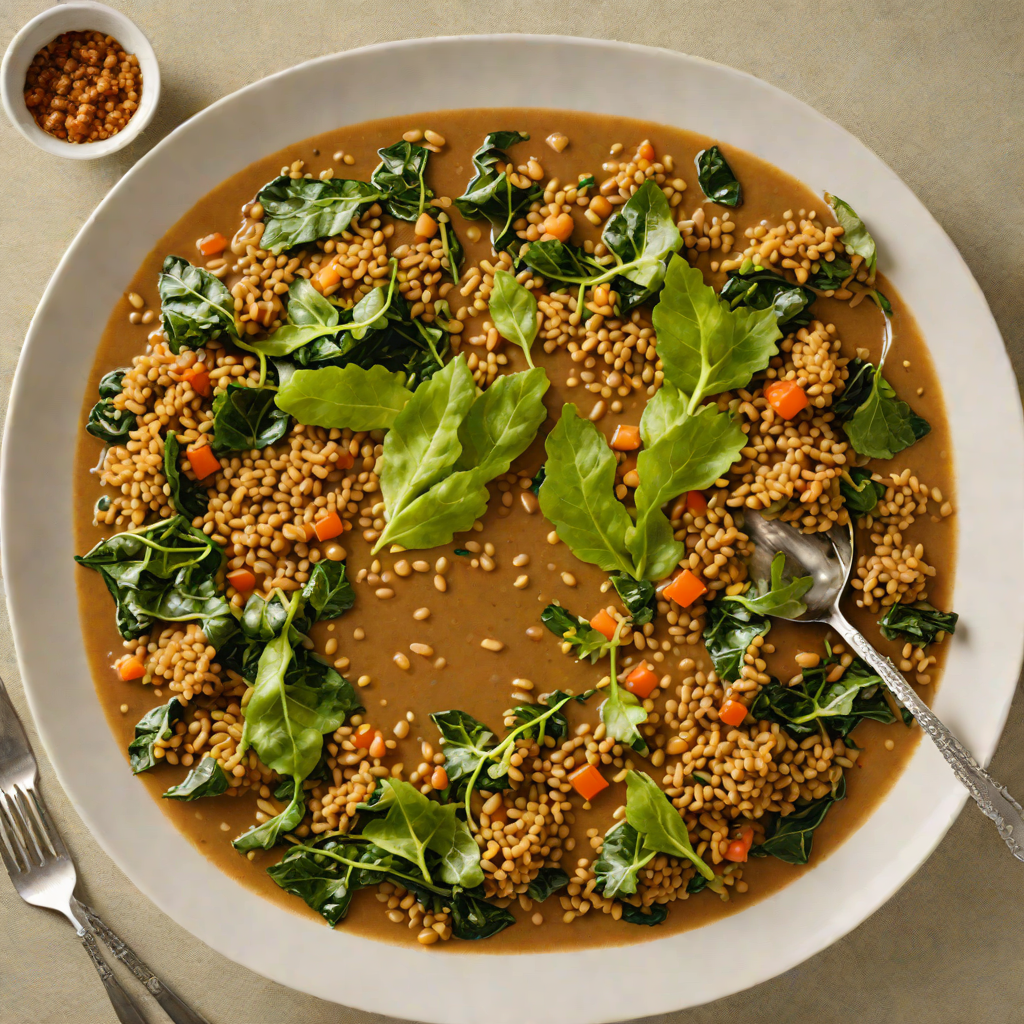 Slow-Simmered Lentil and Collard Green Wot with Niter Kibbeh