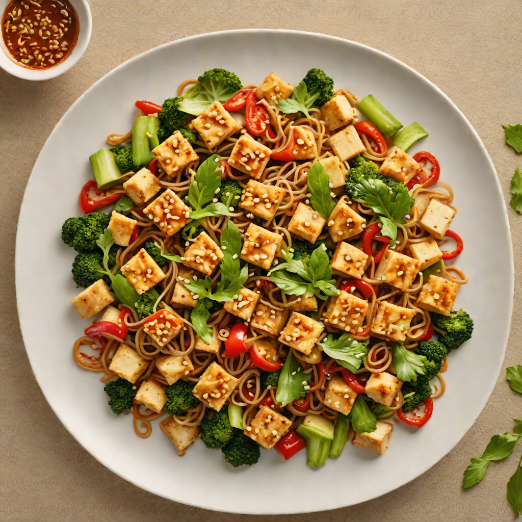 Spiced Garlic Ginseng Stir Fry with Tofu