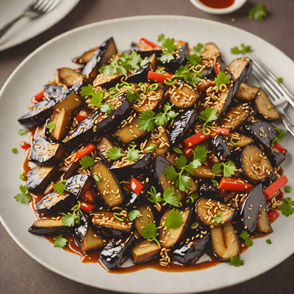 Eggplant Stir-Fry with Miso and Ginger Glaze