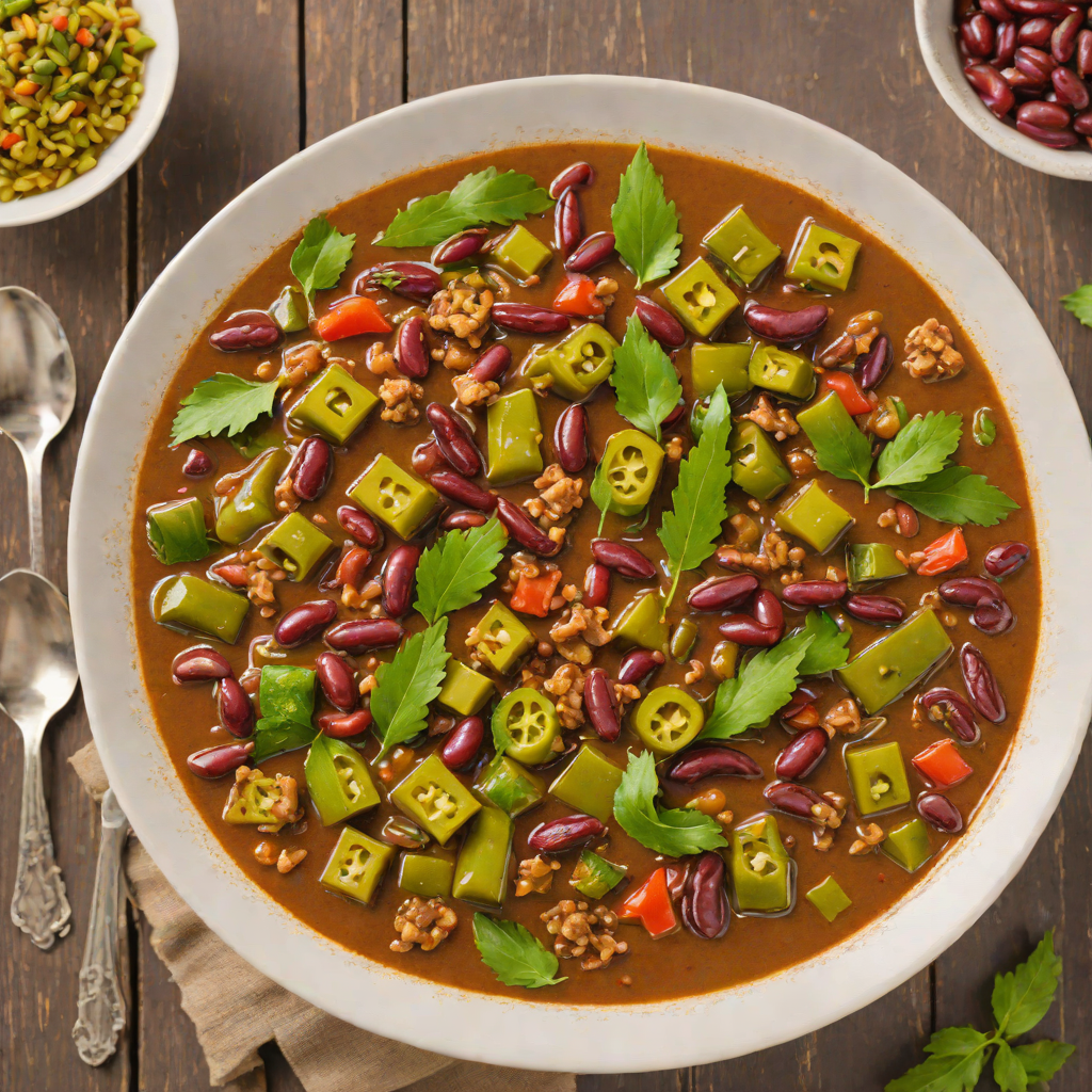 Vegan Gumbo with Okra and Red Beans