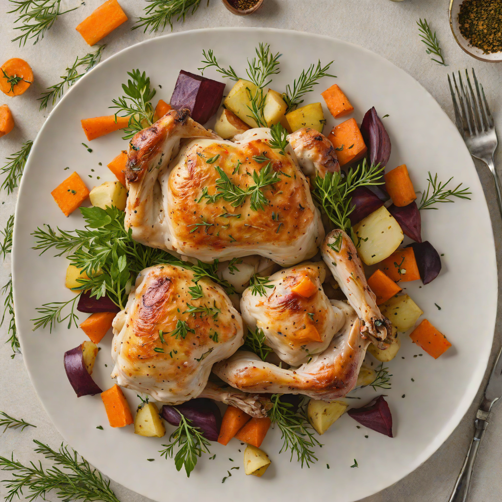 Frozen Forest Herb-Roasted Chicken with Root Vegetables