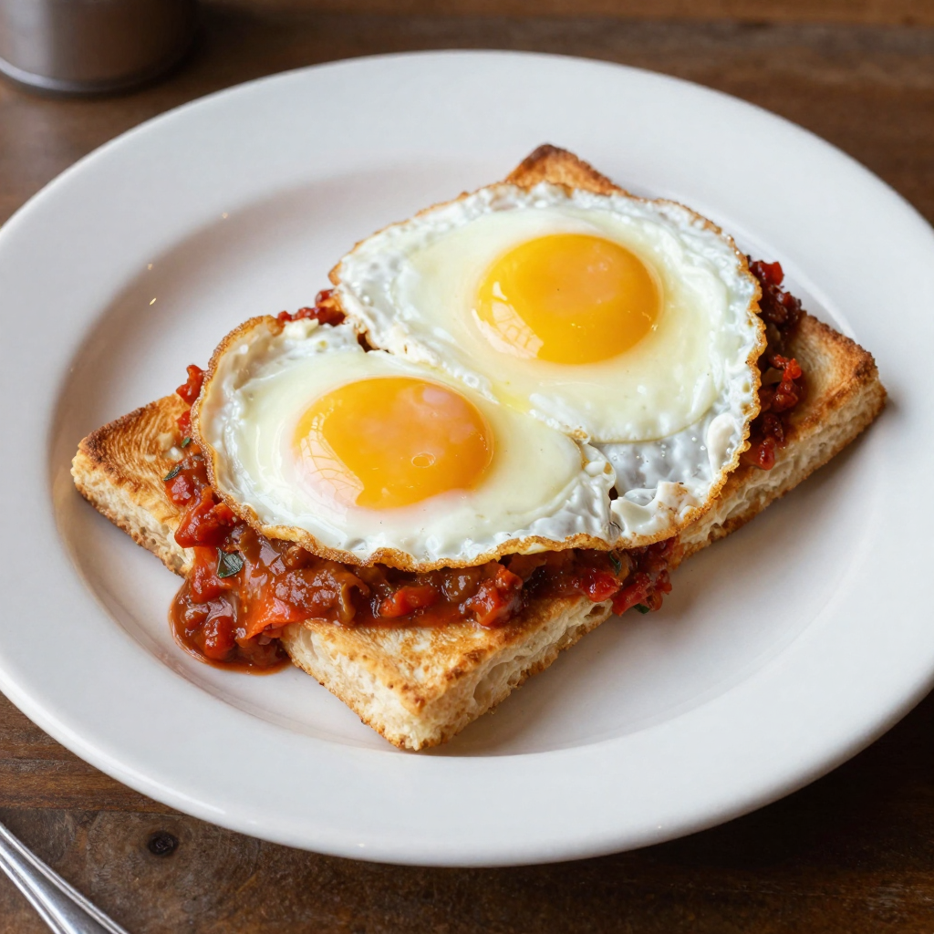 Gallo Pinto with Salsa Lizano and Fried Eggs