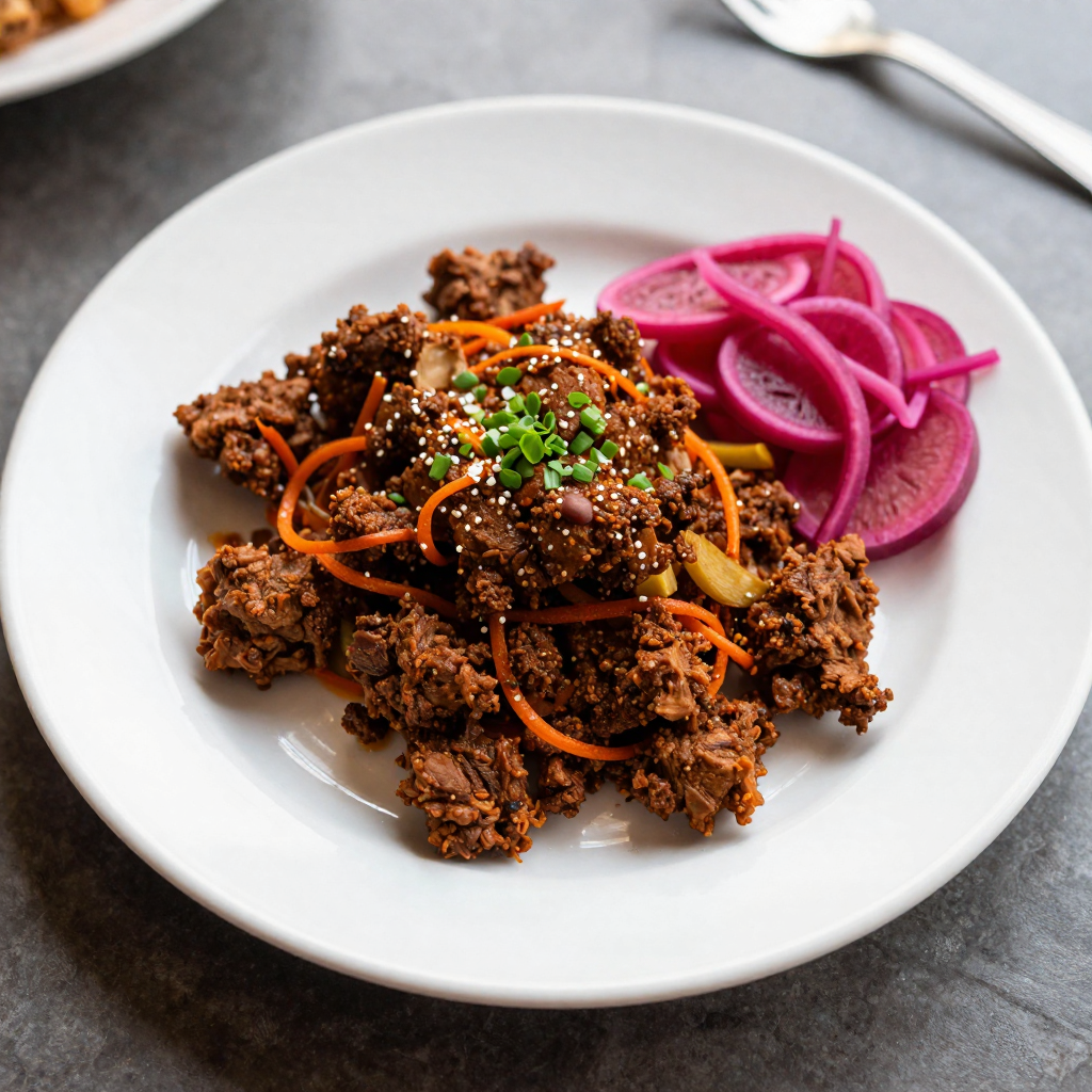 Samay Baji Newari Platter with Spiced Buffalo Sekuwa and Pickled Radish