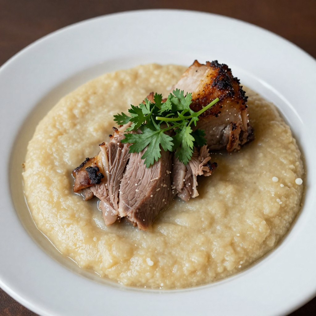 Pozol Costarricense with Pork Shoulder, Hominy and Culantro