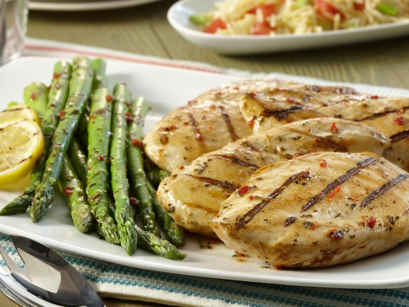 Grilled Lemon-Herb Chicken with Asparagus