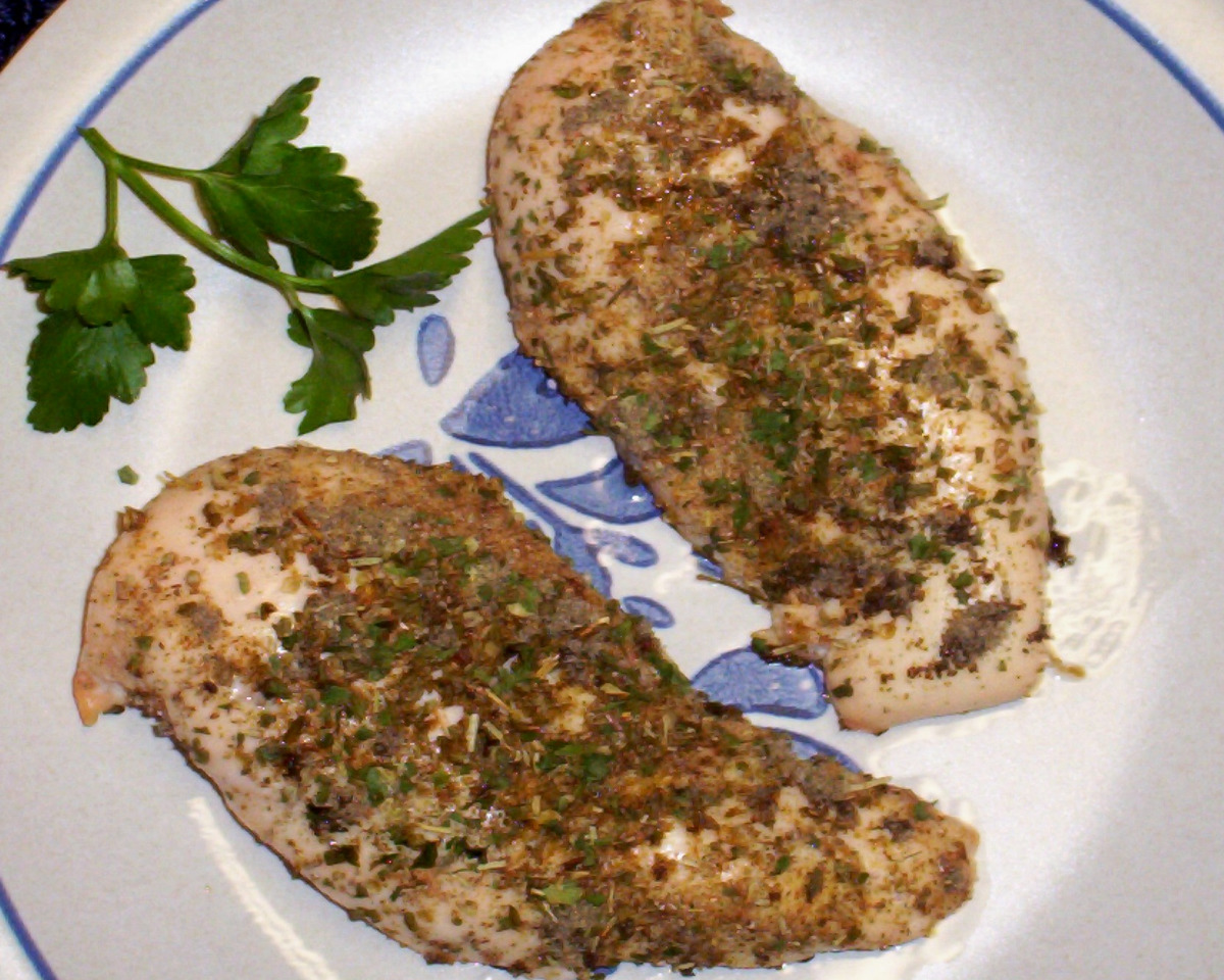 Crispy Herb-Crusted Chicken Breast with Lemon-Dill Sauce