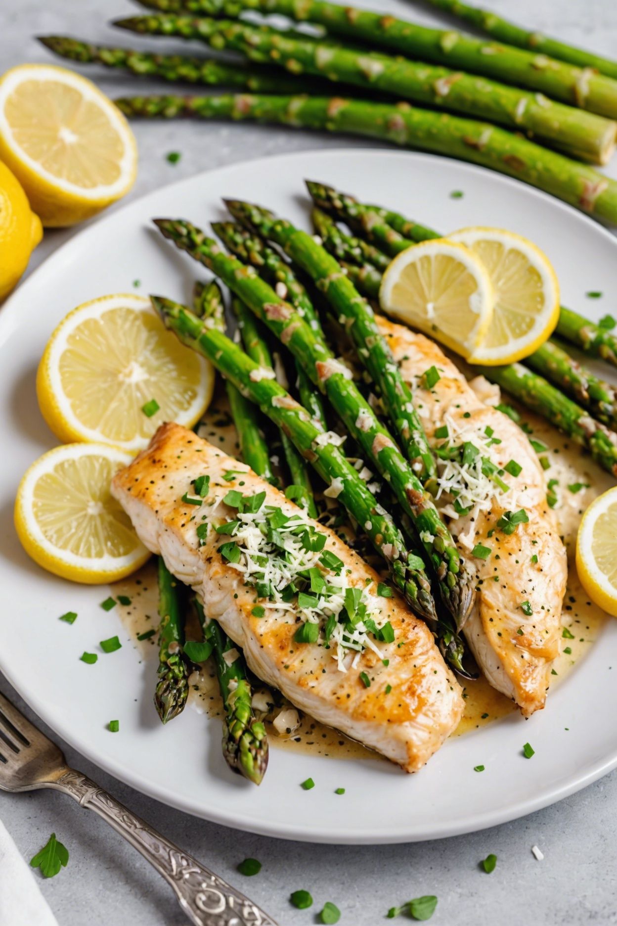 One-Pot Lemon Chicken with Asparagus and Cherry Tomatoes