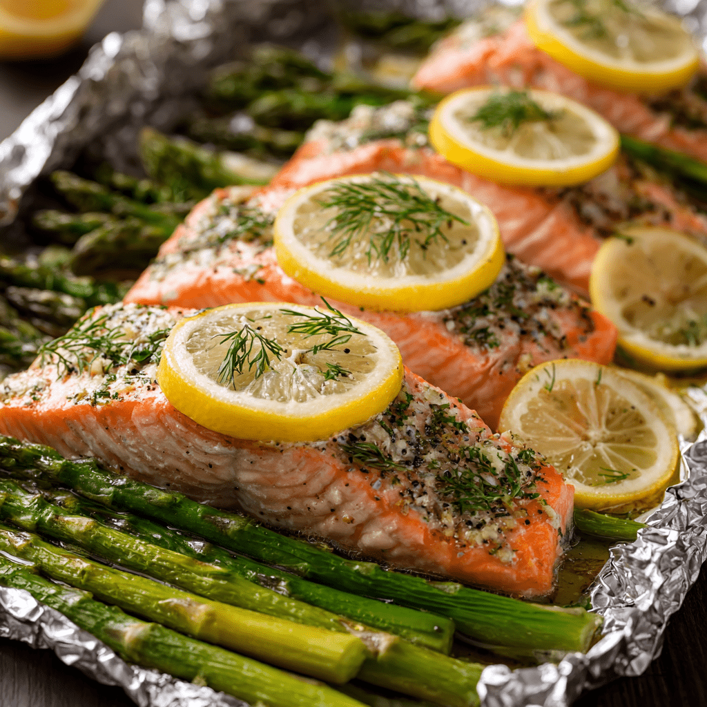 Sautéed Lemon-Dill Salmon with Asparagus