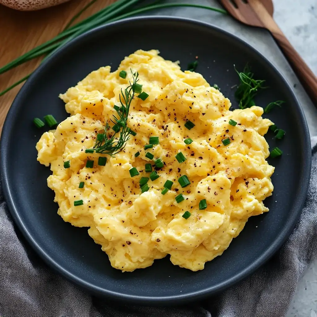 Creamy Herb-Scrambled Eggs with Chives