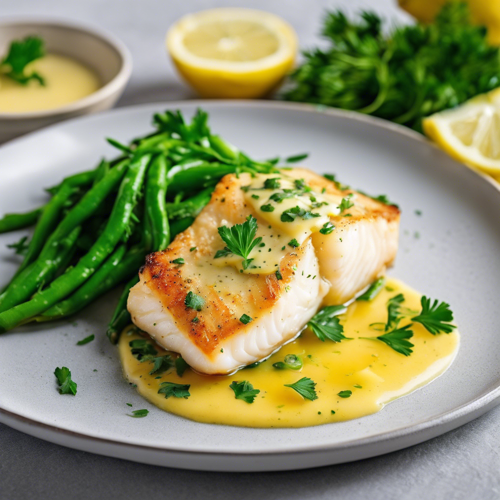 Pan-Seared Cod with Lemon and Dill Sauce