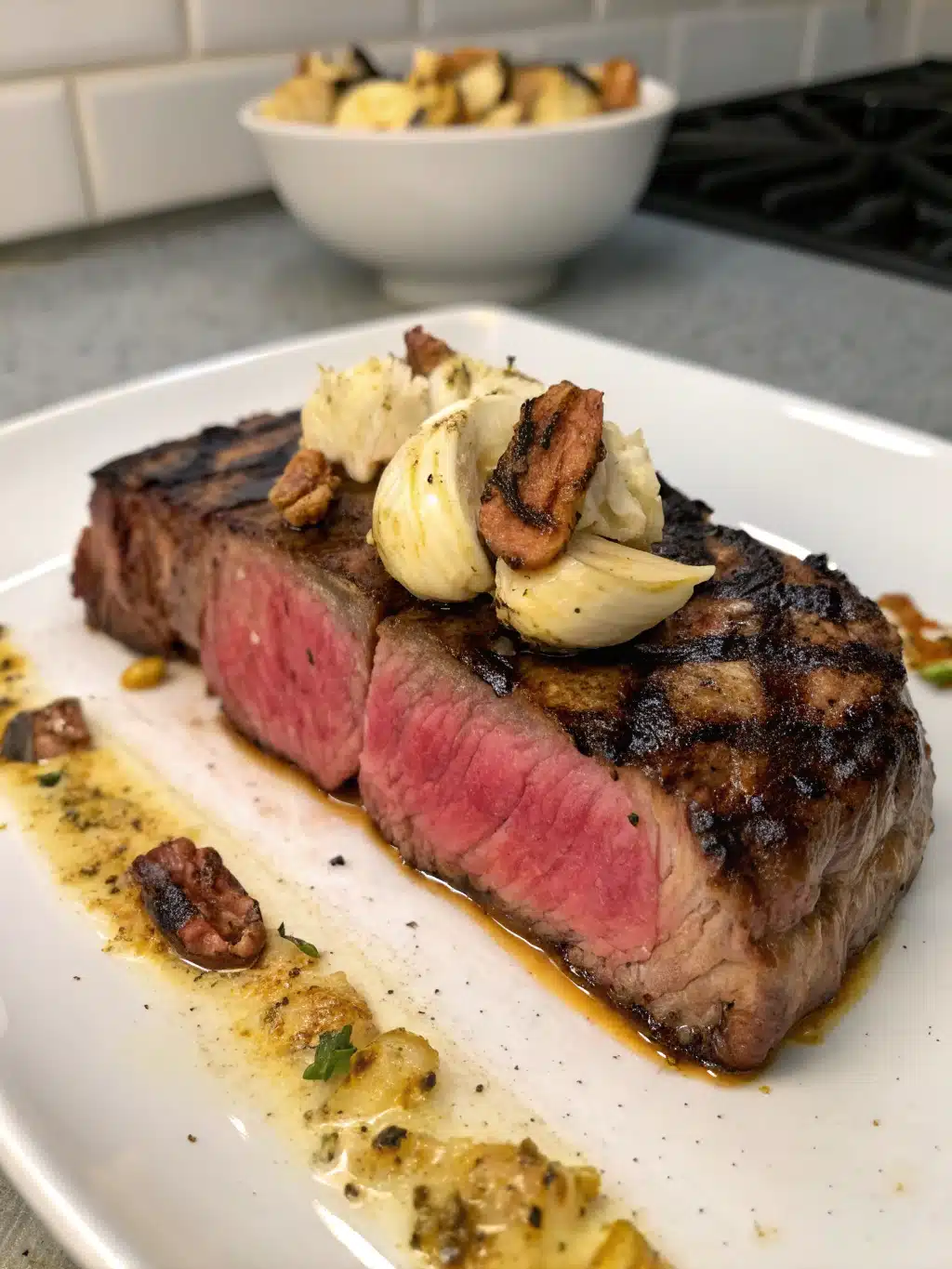 Sear-Grilled Beef Steak with Garlic Butter
