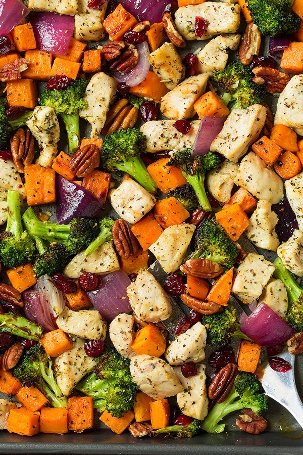 Sheet Pan Herb-Roasted Chicken with Sweet Potato and Broccoli