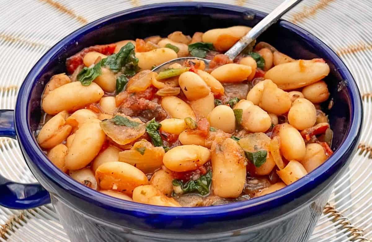 Slow-Cooked Tomato and Bean Stew
