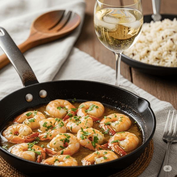 One-Pan Garlic Shrimp with Zucchini and Lemon