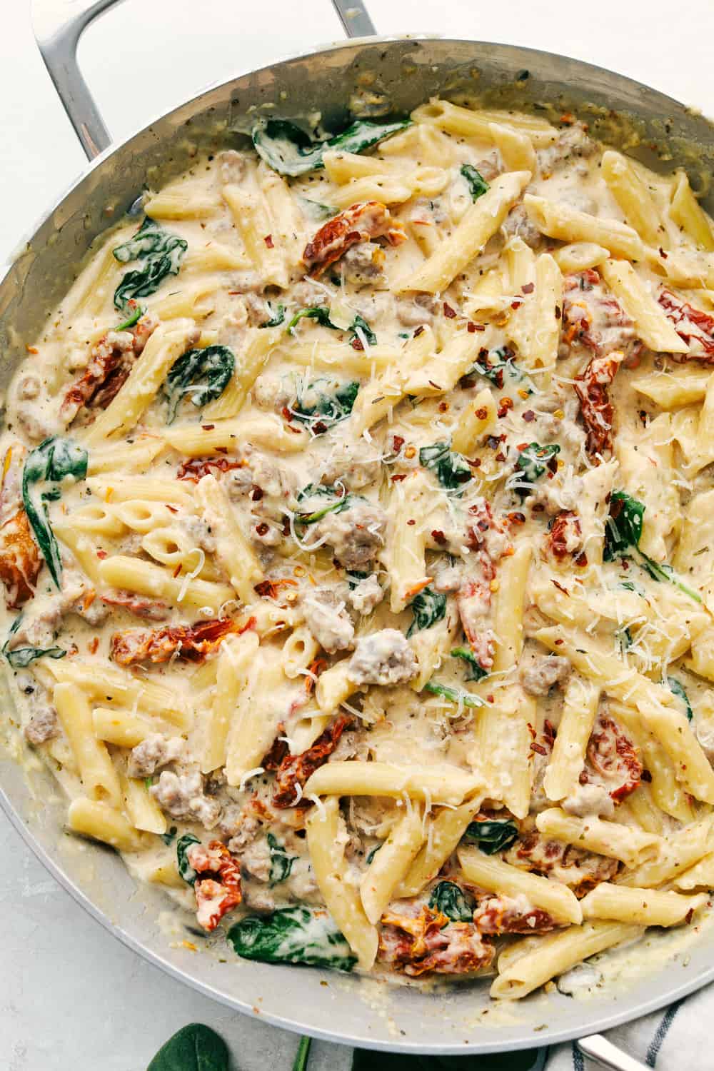 Italian Pasta with Sausage and White Wine Sauce