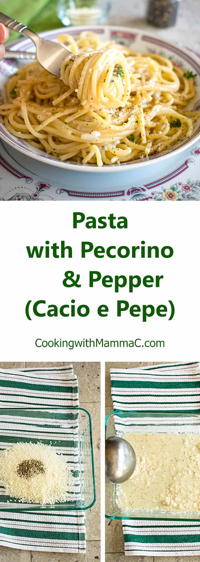Cacio e Pepe Tossed with Pecorino and Freshly Ground Pepper