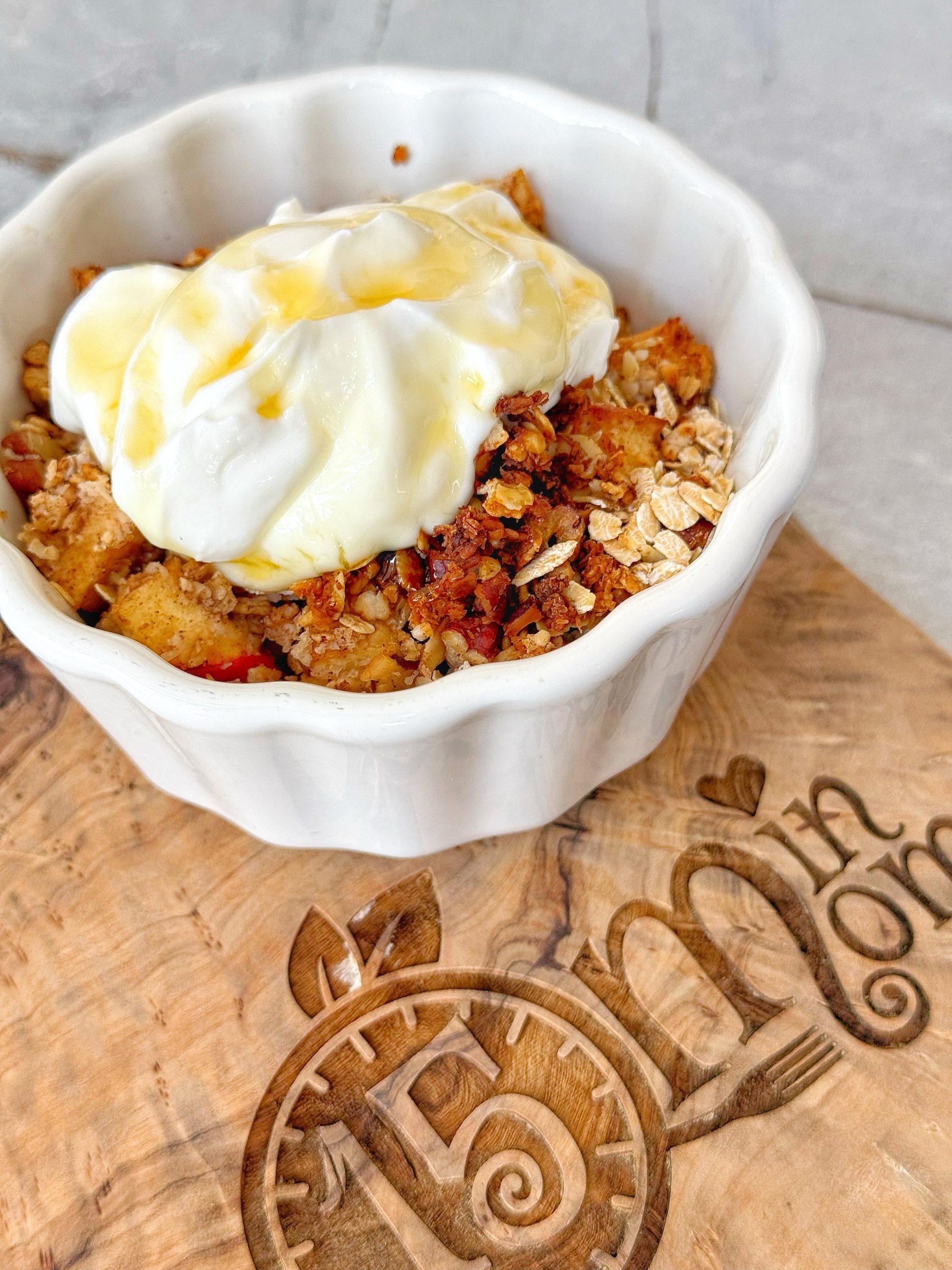 Maple-Roasted Apple Crumble with Oat Crust