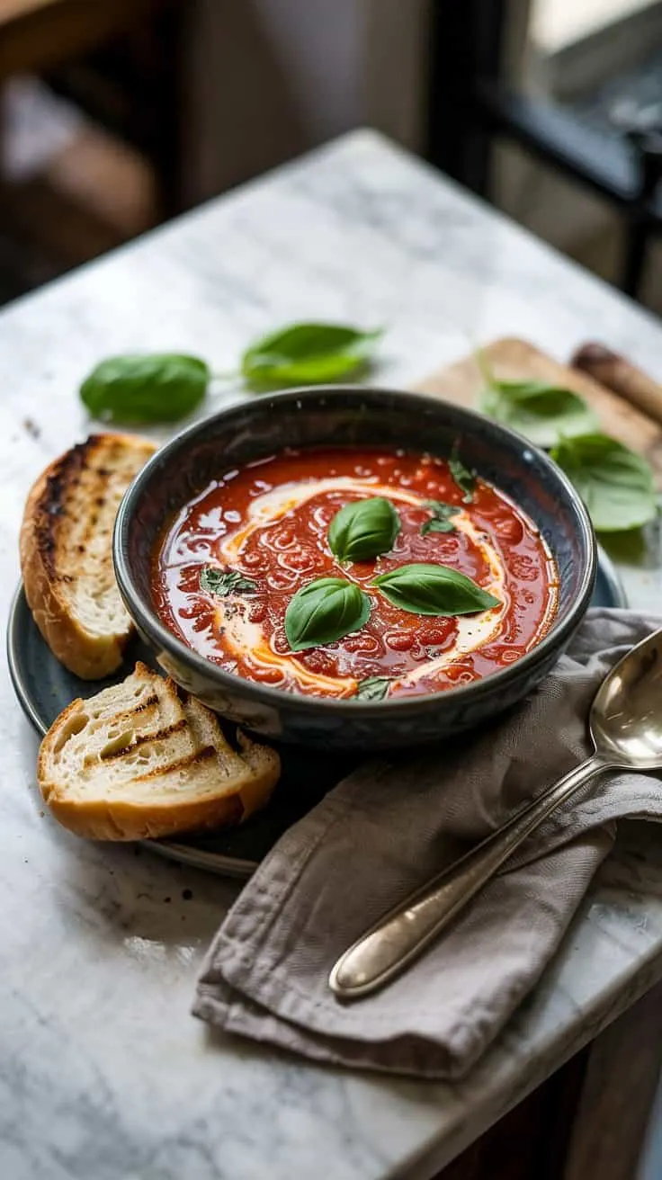 Instant Pot Creamy Tomato Basil Soup