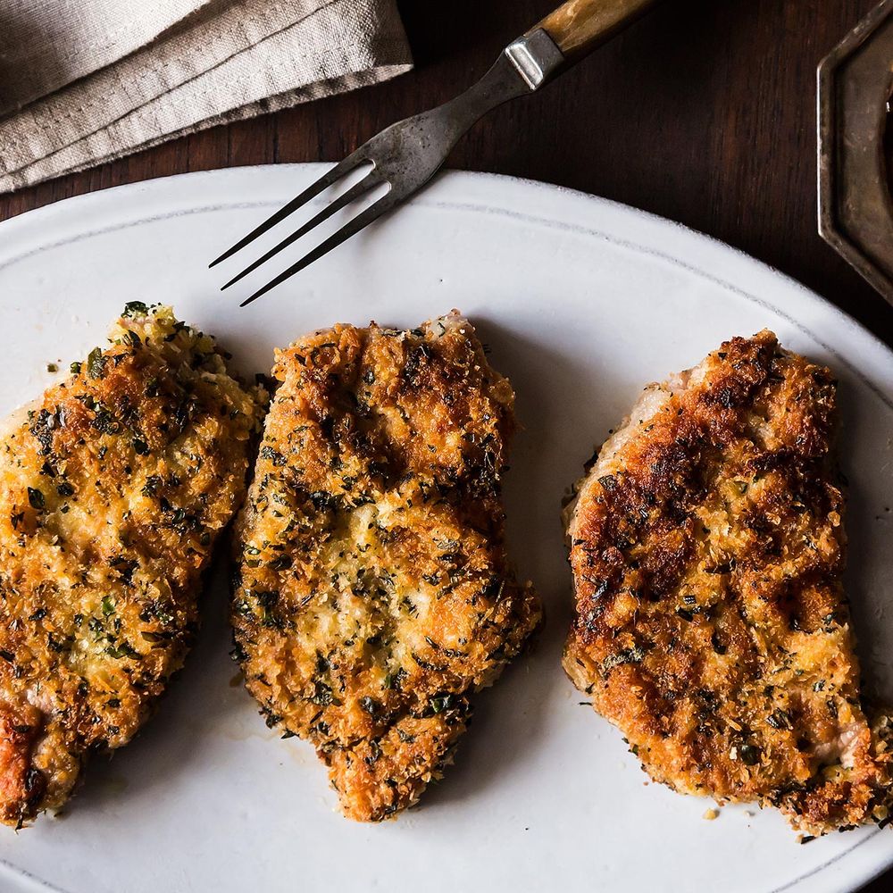 Baked Martin-Inspired Vintage D-45 Herb-Crusted Pork Chops