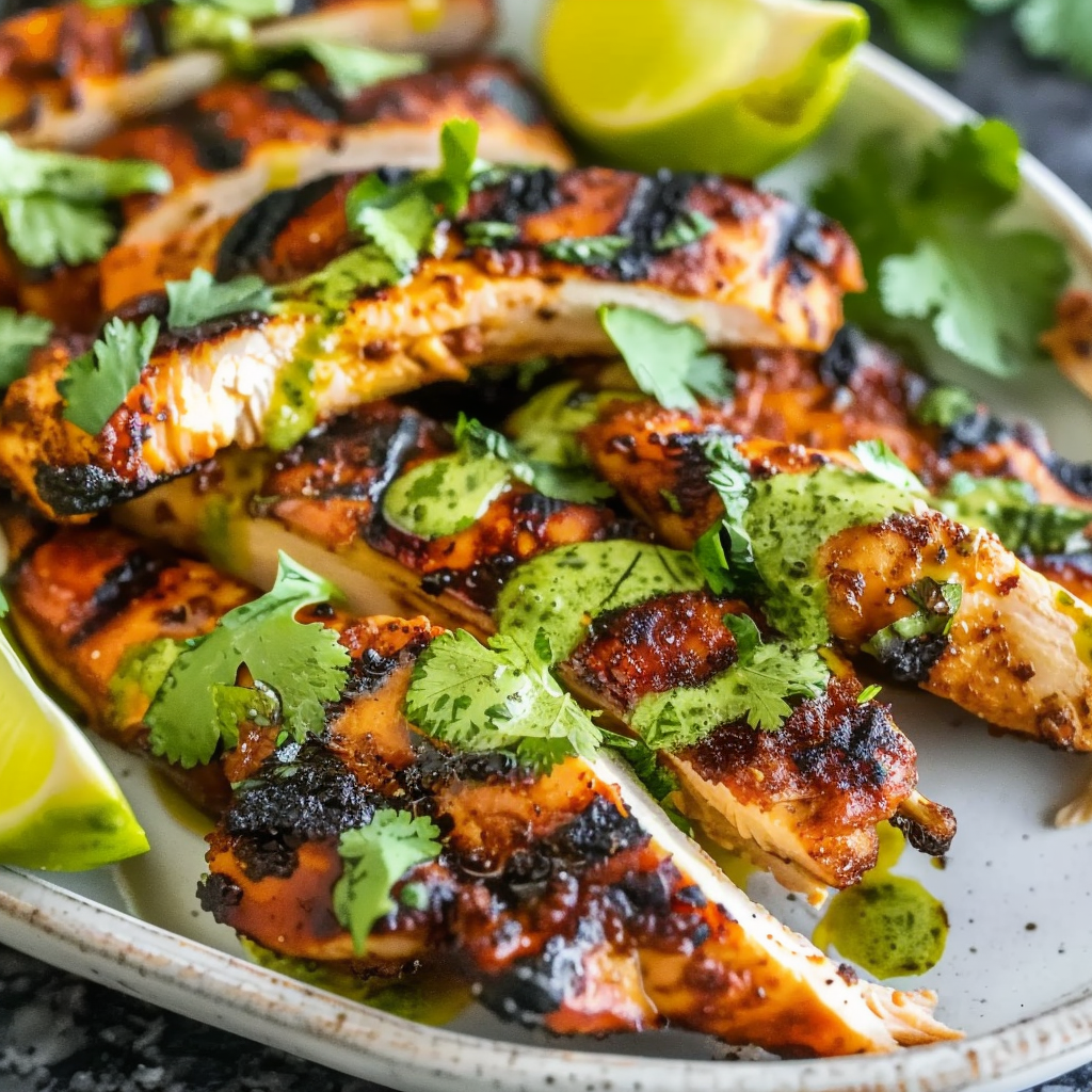 Roasted Peruvian-Spiced Chicken with Aji Verde Sauce