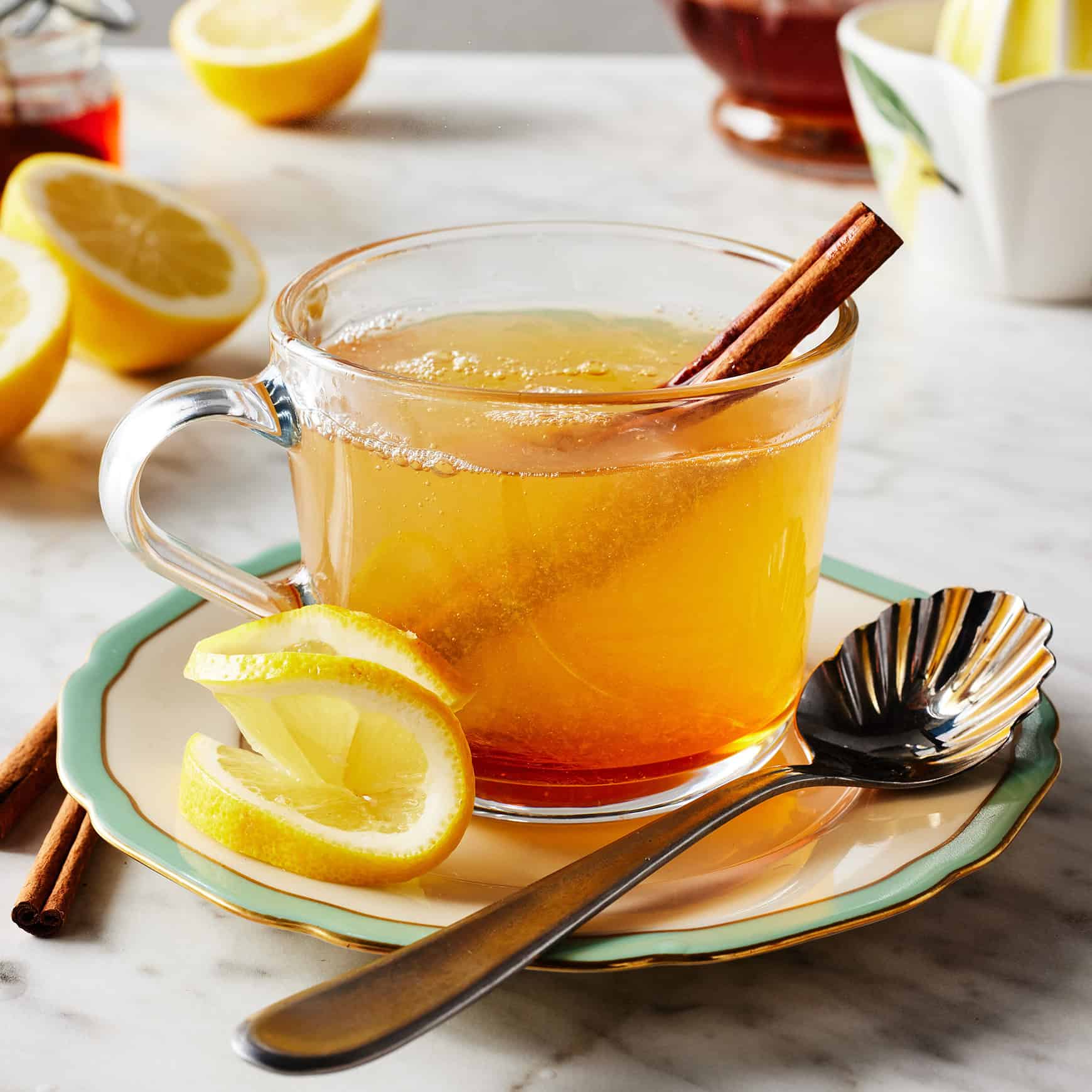 Bourbon and Ginger Hot Toddy with Honey
