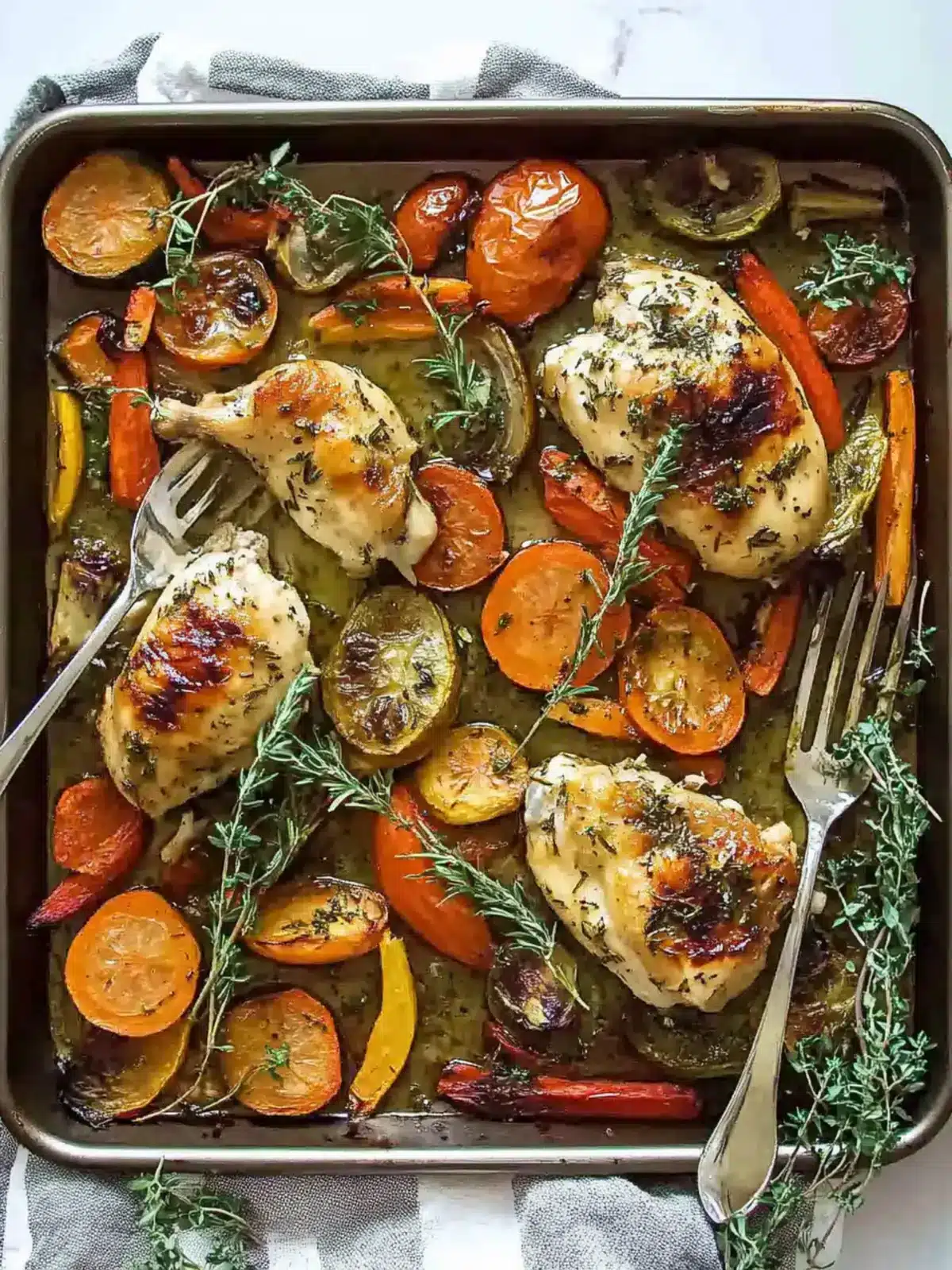 Sheet Pan Herb-Rubbed Chicken with Vegetables