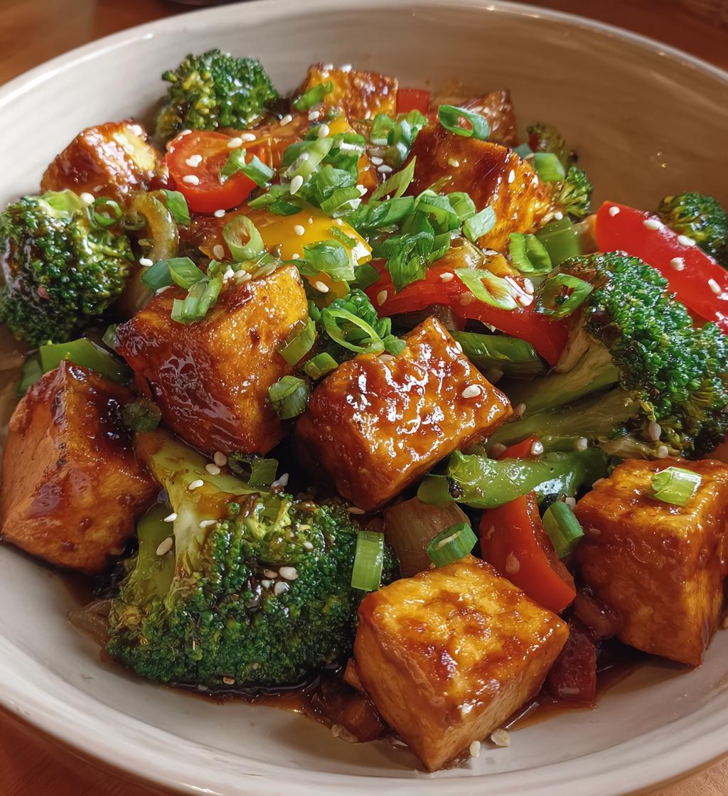 Tofu and Vegetable Stir-Fry with Soy-Ginger Sauce