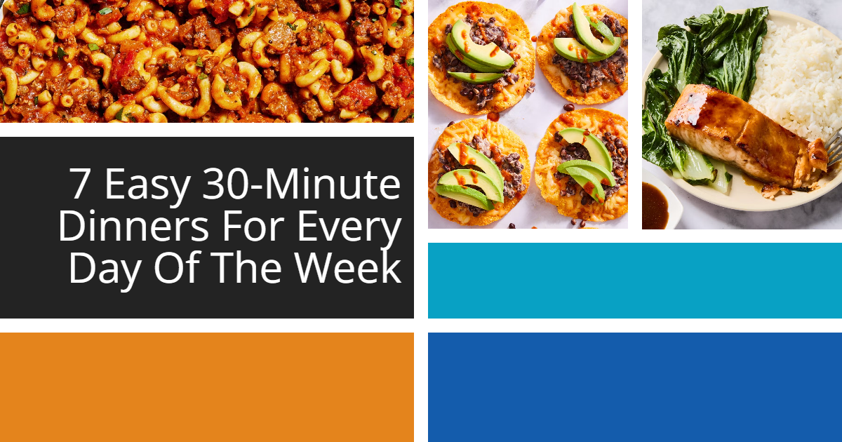How to Plan 30-Minute Weeknight Dinners: 4-Week Plan + Shopping List